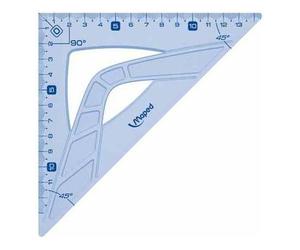 Equerre maped geometrique en plastique recicle 45 hypotenuse 21cm