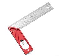 Équerre menuisier acier 300mm pour robuste Équerre menuisier(250) | Acier inoxydable, base alu antidérapante, 250mm, précision industrielle, travail du bois