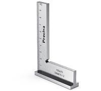 Equerre Menuisier, Preciva 100x70mm Précision Angle Droit Bloc Règle avec Échelle pour Ingénieur Charpentier, Fausse Equerre Charpentier Metal pour Machines Mettre en Place et Laboratoire Utilisation