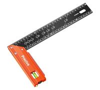 Equerre Menuisier Preciva,Règle d'angle de Combinaison 12 pouces/300 mm Pour le Travail du Bois,Règle d'angle en Aluminium Combinées avec Niveau à Bulle et Tire-Lignes Pratique