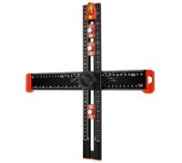 Équerre multifonction Boorliniaal, 35 cm, en forme de T, réglable, noire