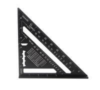 Équerre multifonctionnelle de 180 mm pour le travail du bois, en métal/aluminium, règle, guide, jauge d'angle, 45-90 degrés