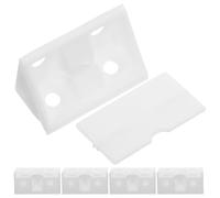 Équerre Plastique en L, Support Renforcé à Angle Droit 90° | ABS Blanc avec Cache Propre, Trous Espacés de 23,4mm, Pose Rapide pour Bibliothèques, Armoires et Réparations DIY