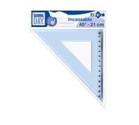 Jpc Creations Equerre Plastique Incassable 45° 24 Cm