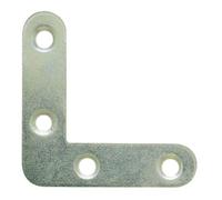 Monin Équerre plate acier zingué 50 x 50 mm bout rond ép. 1,5 mm - Lot de 50