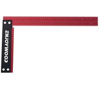 Équerre professionnelle - Règle en aluminium - 300 mm - Rouge