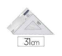 Équerre staedler mars plexiglas non graduée 45 degrés 31cm bords anti-tâches 1 biseau gravé ineffaçable