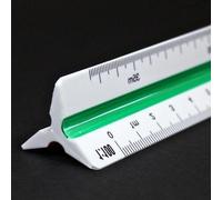 Équerre triangulaire de 30 cm, échelle d'architecte 1:20-1:125, en plastique