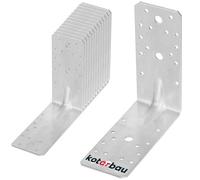 KOTARBAU® 12 Pièces Équerre De Fixation - Acier Galvanisé - 150 x 150 x 65 mm - Argent - Renfort D'Angle Métal - Équerre de Fixation Renforcée - 90 Degrés