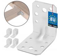 KOTARBAU® 50 Pièces Équerre De Fixation - Acier Galvanisé - 65 x 65 x 45 mm - Argent - Renfort D'Angle Métal - Équerre de Fixation Renforcée - 90 Degrés