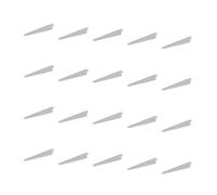 Emuca 7908812 Équerres d'étagère pour rail double perforation pas 32mm, blanc, 320mm, Set de 20 pièces