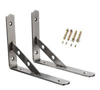 Équerres Étagères, 30cm Supports Équerre d’étagère Murale, Support d'étagère en Angle de 90 Degrés Mural pour Charge Lourde Brace (2 Pcs)