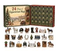 Equestrian Holiday Calendar, 24 Acrylic Horse Ornaments, 2D Countdown Set | Festive Horse Figures Create Daily Seasonal Surprises Lightweight Acrylic Pieces Decorate Homes Offices Cars Schools And Part