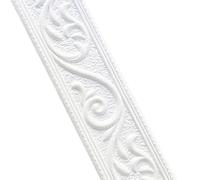 Équilibre auto-adhésif de la frontière 2.3m de plinthe de mousse de PVC | Ligne de mur flexible moulant une bordure large de bâton de peau de 4,8 cm(White)