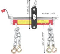 Équilibreur moteur - Traverse de levage pour grue à moteur - Capacité de charge 900 kg - Avec manivelle - Réglable pour grue d'atelier - Rouge