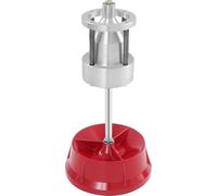 Équilibreuse de roues - Support d'équilibrage statique - Alliage d'aluminium - 60,96 x 29,21 cm - Base Ø 29,21 cm - Axe Ø 2,07 cm - Pour moyeux Ø 3,8 cm - Rouge/Argent