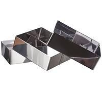 equinox lot de 3 moules a gâteau 16-18-20 cm gris Gris G