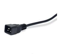 Equip 333316 Unité de Distribution d'Énergie 8 Prises CA (C13/C19) 1U Noir, 220-240V, 16A, Câble 1.8m, Boîtier Aluminium, RoHS