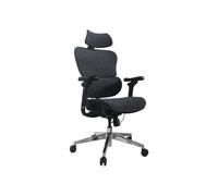 Chaise de bureau Equip 651052 ergonomique, maille noire, accoudoirs 3D