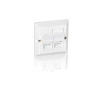 Equip 761301 - Kit de 5 plaques de commutation/obturateur 2 douilles Blanc ABS/Polycarbonate 80x80x32mm - Compatibilité toutes marques