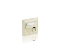 Equip 761304 Plaque Murale Blanche 80x80mm avec 3 Ports RJ-45 ABS/Aluminium pour Montage Universel - Conception Conventionnelle, Épaisseur 2.58cm