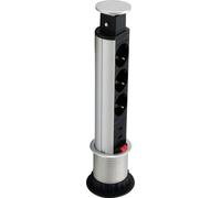Equip Bâti de prises 19"3x 1,8m,2xUSB, argent