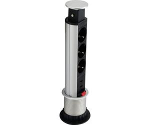 Equip Bâti de prises 19"3x 1,8m,2xUSB, argent