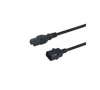 Equip Câble d'Alimentation 1.8m, Coupleur C14/C15, Noir, H05VV-F3G, 10A, 250V - Conforme REACH, RoHS, VDE, Section Conducteur 1mm²