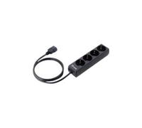 Equip Multiprise 333281 – 4 prises, 1,1 m, 2200 W – Noir