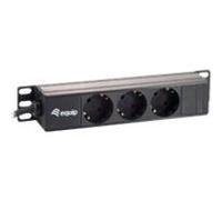 Equip Unité de distribution secteur 333299 – 3 sorties CA 250 V 3500 W 1U 10" Argent