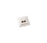equip - Prise à montage encastré - RJ-45 X 2 - blanc brillant, RAL 9003 (pack de 5)