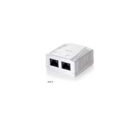 equip - Prise pour montage en surface - CAT 5e - UTP - RJ-45 X 2 - blanc, RAL 9003