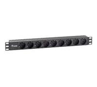 Equip Unité de distribution d'énergie 333282 – 9 sorties CA, 1U 19", 220-240 V, 3,5 kW, noir