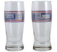 Set de 2 Verres à Bière - FFF - Golding 2 étoiles - Transparent - Verre - Lave-vaisselle compatible