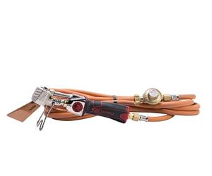 Équipement Complet Couvreur Piezo avec Fer + 4,75 m de Tuyau + Détendeur 2 bar - Accessoire pour Fer à Souder - Lampe à Souder - Fer de Couvreur - Chalumeau d'Étanchéité - Pièces de Rechange - EXPRESS