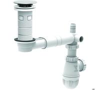 Valentin Ensemble complet universel TBXP extra-plat pour vasque blanc/chromé 65 mm
