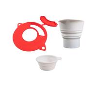 Équipement de cuisson polyvalent en silicone pour mélangeurs avec tasse à mesurer à long entonnoir à farine et tasse à mesurer de précision pour protection contre les éclaboussures