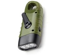 Équipement de survie, lampe torche solaire à manivelle, lampe torche compacte à économie d'énergie pour la randonnée, le camping et l'escalade