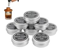 equlup 8 Pièces Copeaux de Bois pour Fumoir à Cocktail, Kit Fumage Bois Cocktails Bois de Pommier Hickory Chêne Hêtre Cerisier Mélange Bois Pêcher Poirier pour Whisky Bourbon Boisson Pistolet fumée