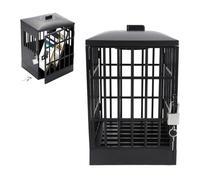 equlup Boîte de Verrouillage de Prison pour téléphone Portable, capacité de 6 téléphones, Cage de Prison pour Smartphone avec clés, Support de Verrouillage en Plastique pour Salle de (Noire)