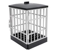 equlup Boîte de Verrouillage de Prison pour téléphone Portable, capacité de 6 téléphones, Cage de Prison pour Smartphone avec clés, Support de Verrouillage en Plastique pour Salle de (Noir Gris)