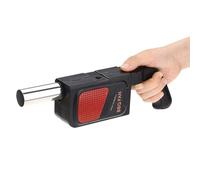 equlup Bounge d'air BBQ, 26,5 cm / 10,43 pouces de cheminée portable soufflets à main le barabe électrique BBQ souffle d'air outil de cuisson sûre pour le barbecue de pique-nique de