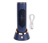 equlup Mini ventilateur tour sans pales, 5 V 2 A Type C 4000 mAh, 3 vitesses réglables, silencieux, pour bureau, chambre à coucher, dortoir