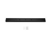 equlup Plaque de plafonnier, base de luminaire suspendu en fer, support de montage de lampe de forme rectangulaire avec 2 trous de fixation fournis et vis pour jardin