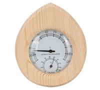 equlup Thermomètre et hygromètre de Sauna 2 en 1, 16,5 x 14 cm, Moniteur de température et d'humidité en Bois, Sauna intérieur, hammam, jauge Murale, 10 °C-120 °C, 0%-100%