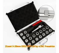 ER32 Jeu de pinces de serrage Jeu de mandrins à pinces de serrage 3-20mm MT3 Mandrins à queue pour fraiseuse CNC Milling Tool Pinces de serrage