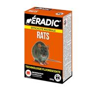 ERADIC Pâtes Fluorescentes - Anti Rats - Efficacité Maximale - Lieux Secs & Humides - 10 Sachets - Prêt àl'emploi - Une Ingestion Suffit ERPTFLUO150