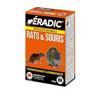 ERADIC Pâtes Fluorescentes - Anti Rats & Souris - Efficacité Maximale - Lieux Secs & Humides - 10 Sachets - Prêt àl'emploi - Une Ingestion Suffit ERSPTFLUO150