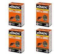 ERADIC Pâtes Fluorescentes - Anti Rats & Souris - Efficacité Maximale - Lieux Secs & Humides - 4x10 Sachets - Prêt àl'emploi - Une Ingestion Suffit ERSPTFLUO150X4