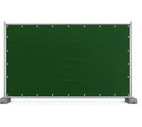 EraGreen Bâche de Clôture de Chantier, 176 x 341 cm, Vert, Bâche Brise-Vue et Pour Clôture de Construction, Imperméable, Indéchirable et Durable, en Tissu Polyéthylène 160 g/m², avec Œillets